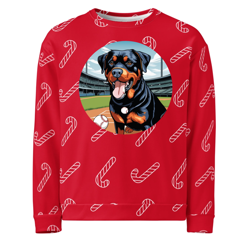 PugMug Custom Rottweiler Ugly Christmas Sweatshirt