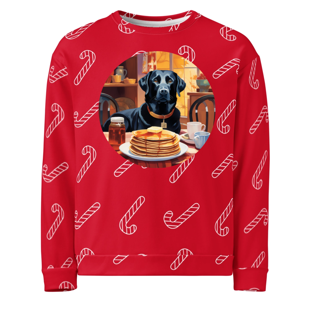 PugMug Custom Black Labrador Retriever Ugly Christmas Sweatshirt