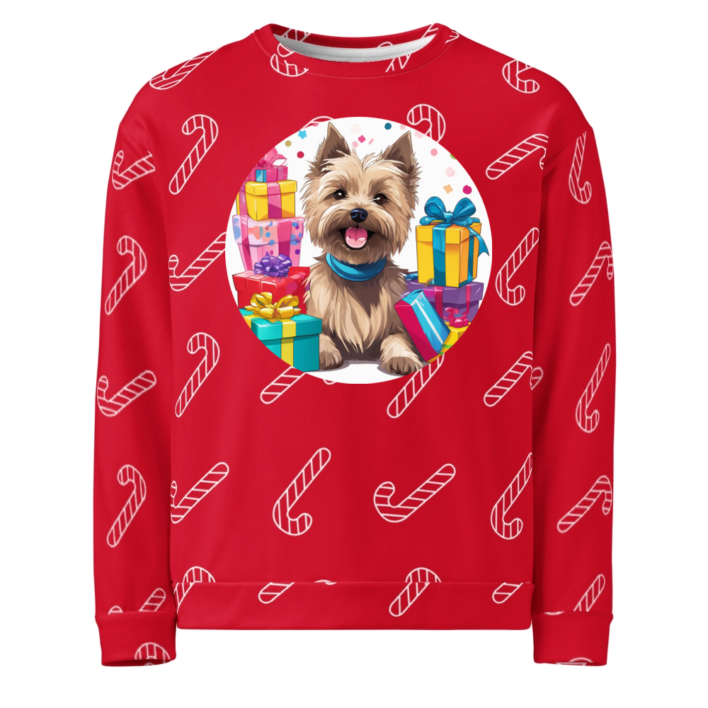 PugMug Custom Cairn Terrier Ugly Christmas Sweatshirt
