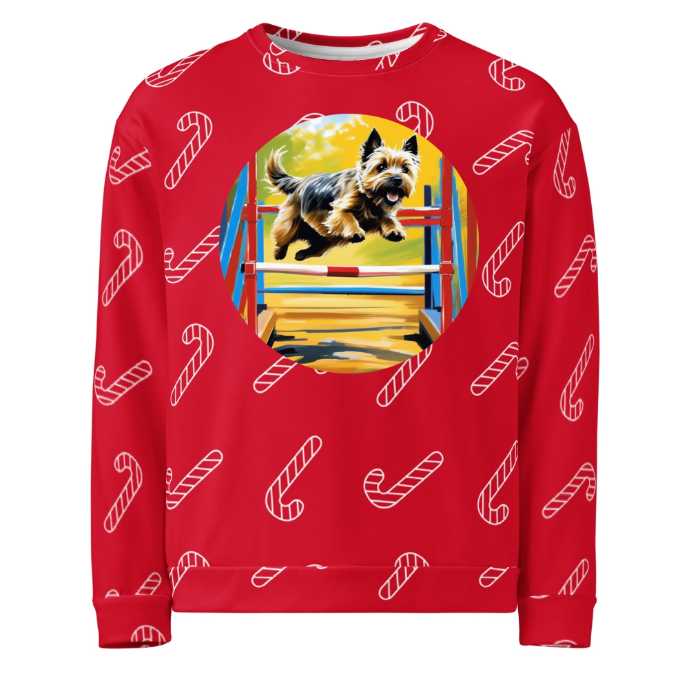 PugMug Custom Cairn Terrier Ugly Christmas Sweatshirt