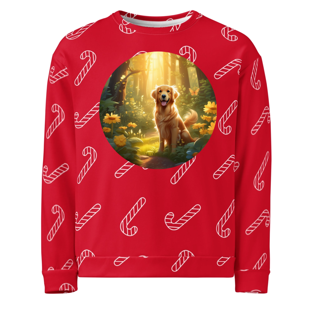 PugMug Custom Golden Retriever Ugly Christmas Sweatshirt