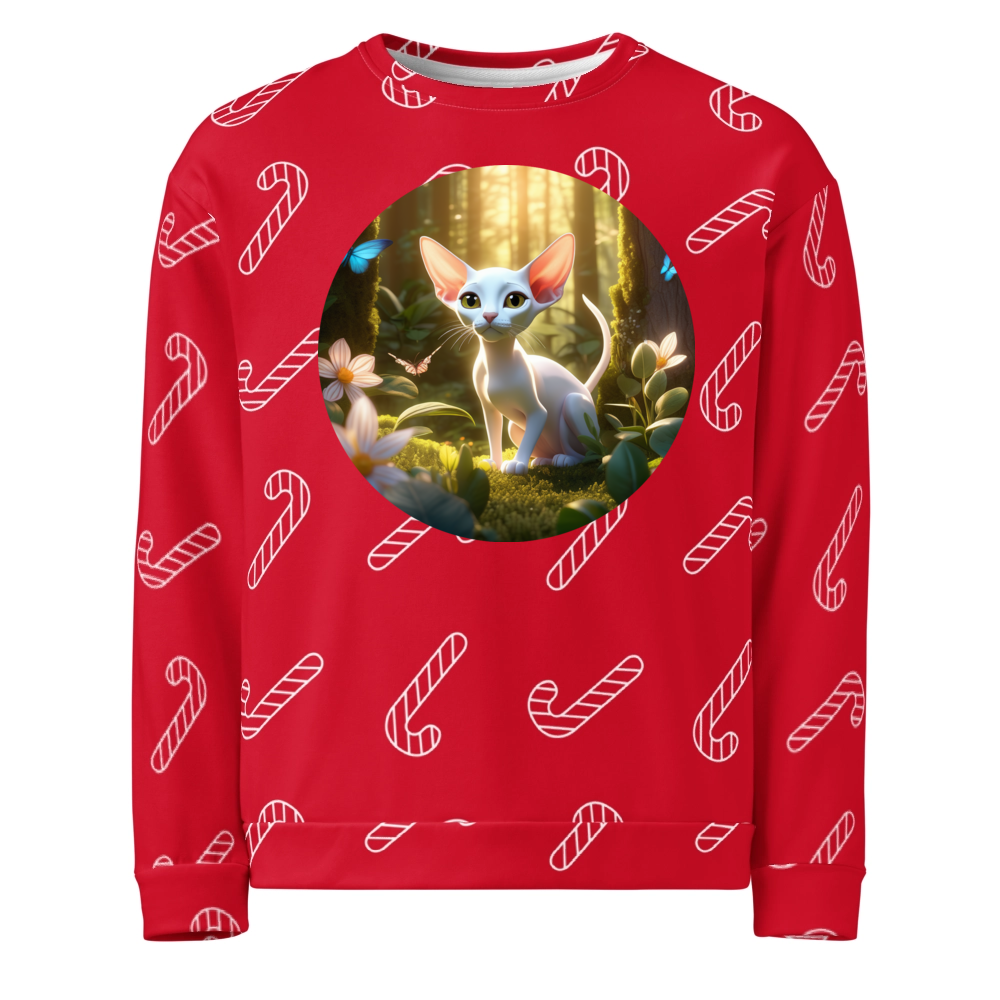 PugMug Custom White Sphynx Cat Ugly Christmas Sweatshirt