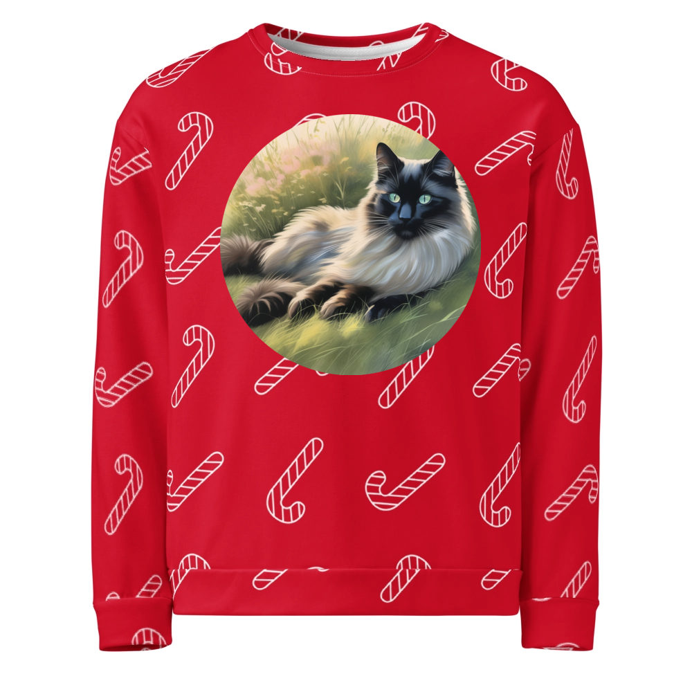 PugMug Custom Black Ragdoll Cat Ugly Christmas Sweatshirt