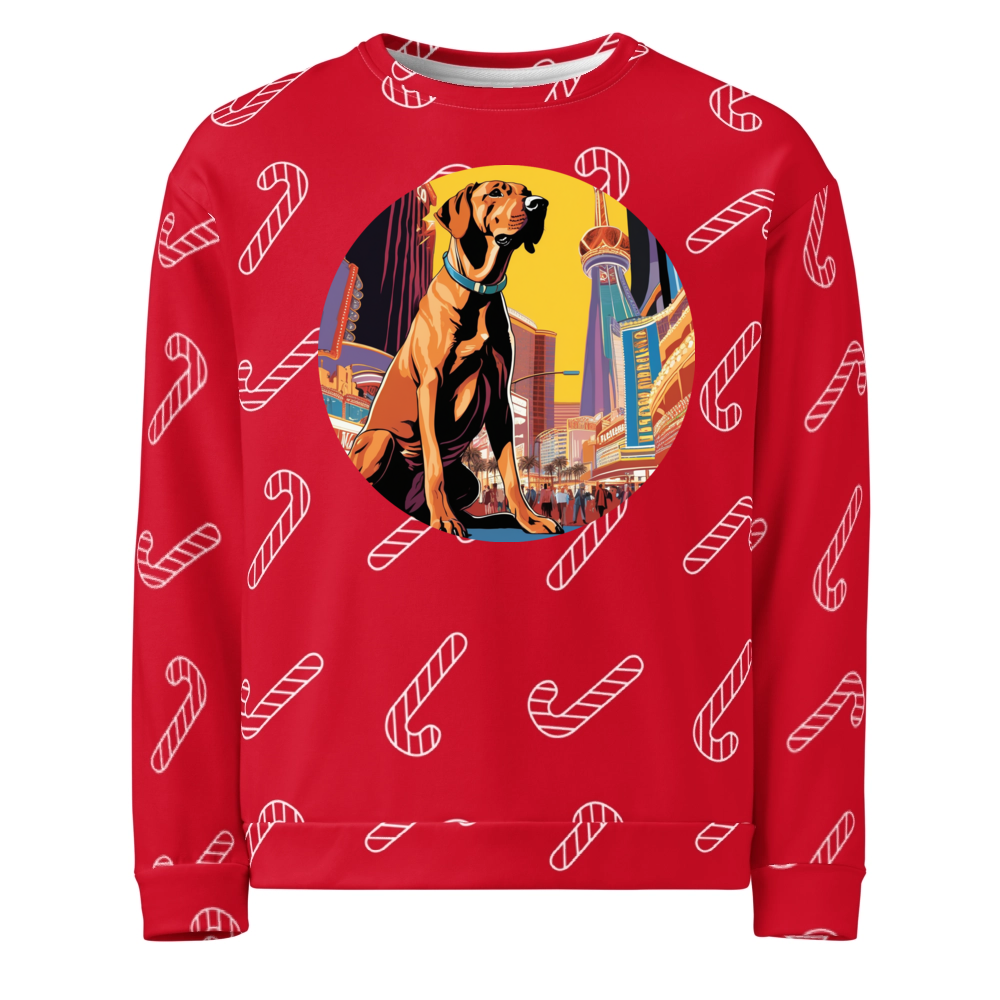 PugMug Custom Rhodesian Ridgeback Ugly Christmas Sweatshirt