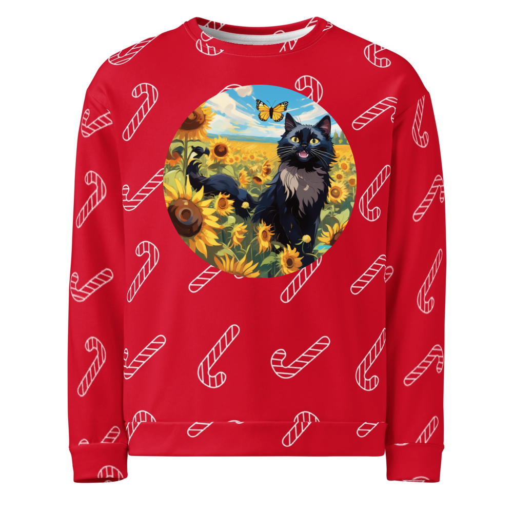 PugMug Custom Black Ragdoll Cat Ugly Christmas Sweatshirt