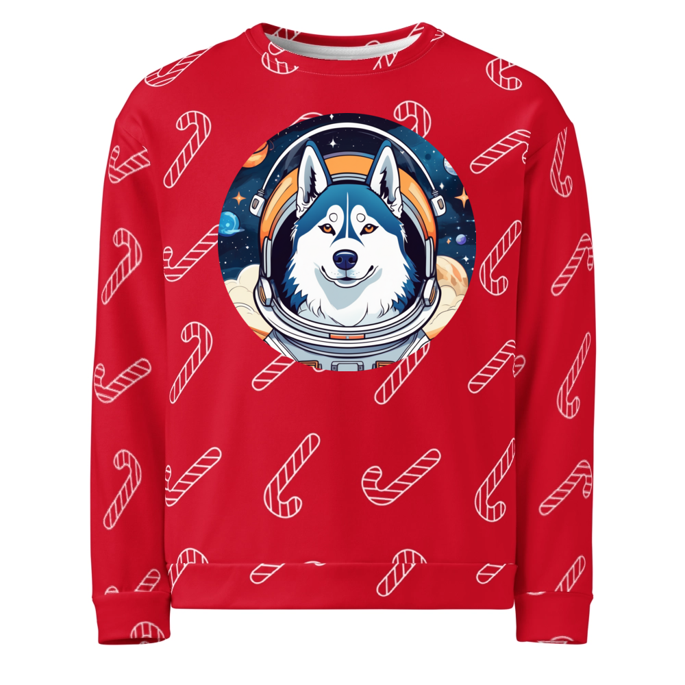 PugMug Custom Siberian Husky Ugly Christmas Sweatshirt