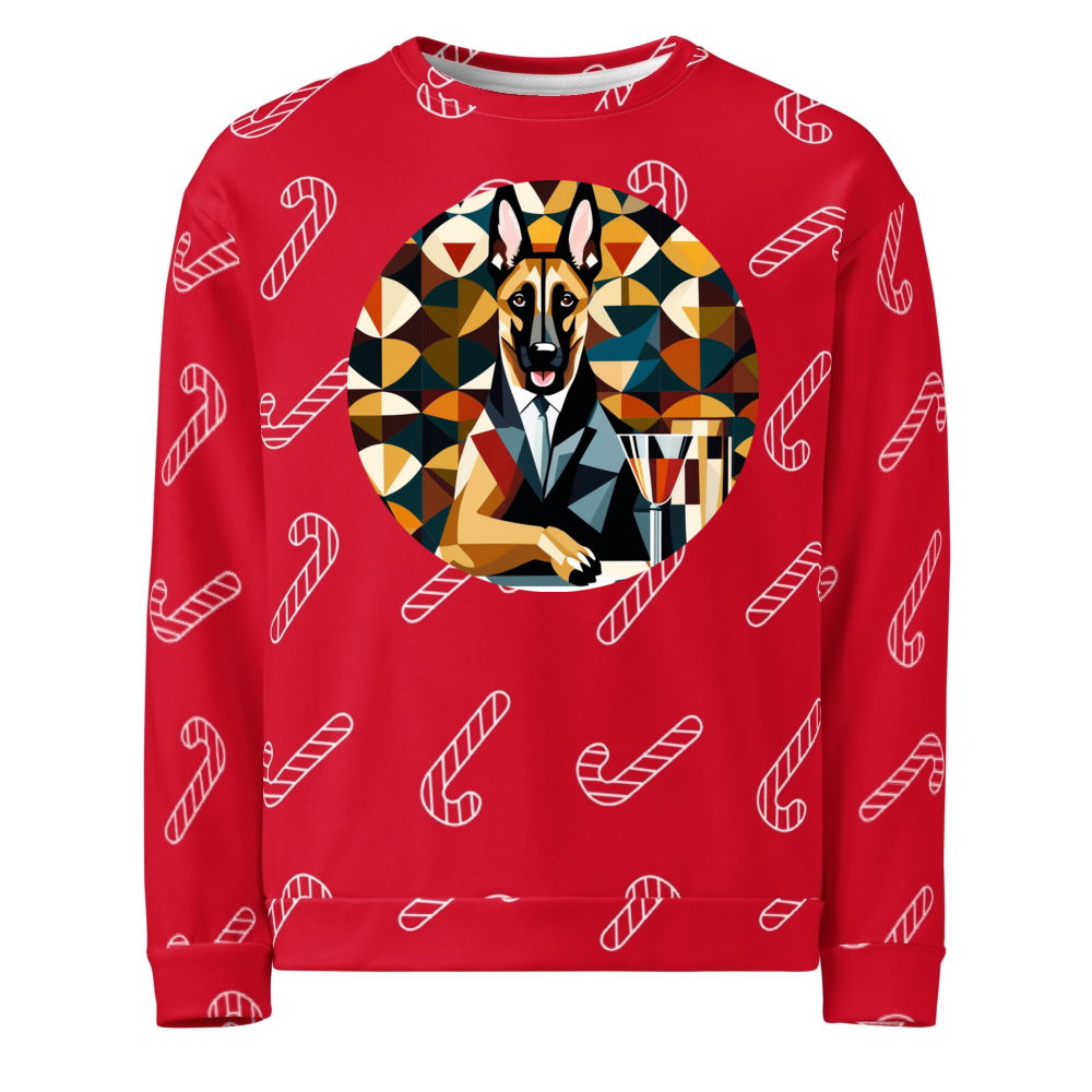 PugMug Custom Belgian Malinois Ugly Christmas Sweatshirt