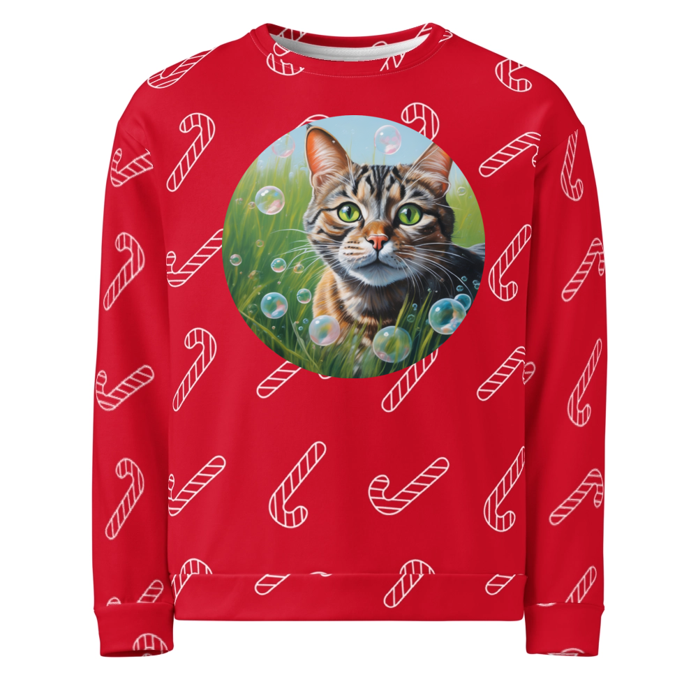 PugMug Custom Tabby Companion Cat Ugly Christmas Sweatshirt
