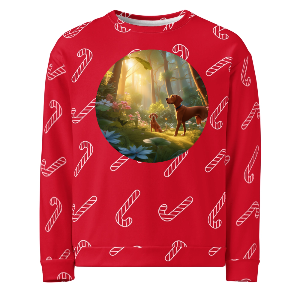 PugMug Custom Vizsla Ugly Christmas Sweatshirt