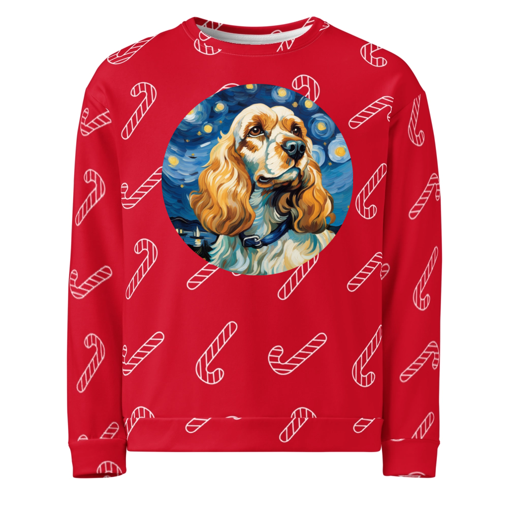 PugMug Custom Cocker Spaniel Ugly Christmas Sweatshirt