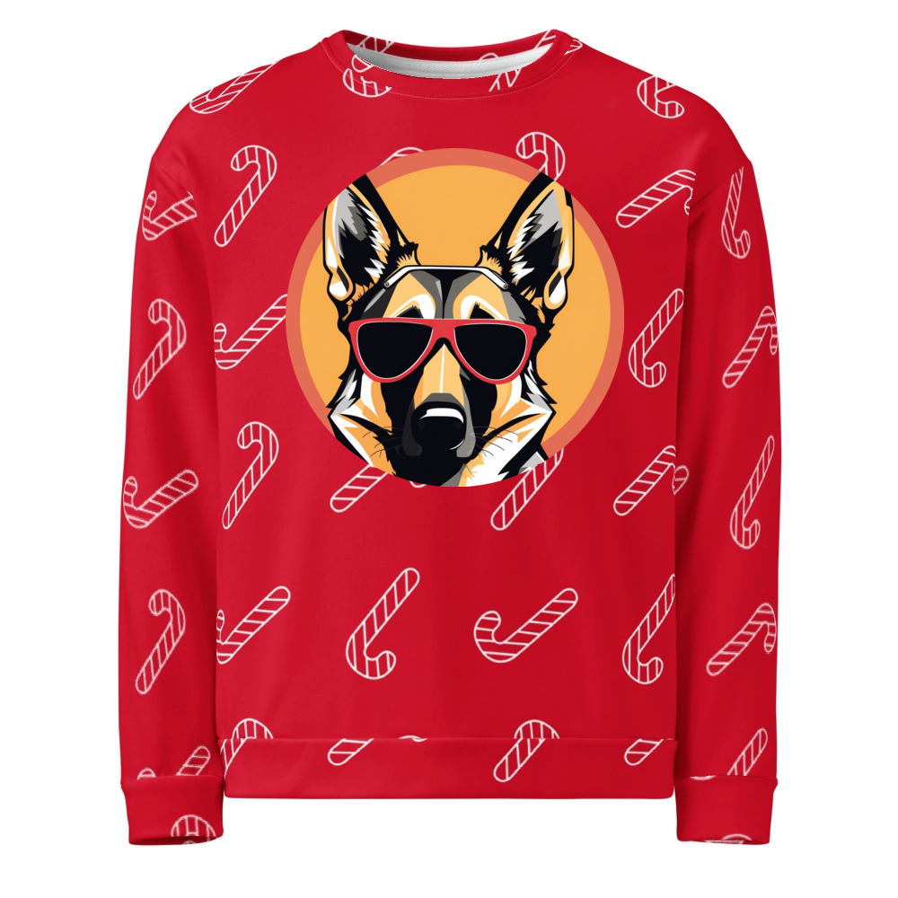 PugMug Custom German Shepherd Dog Ugly Christmas Sweatshirt