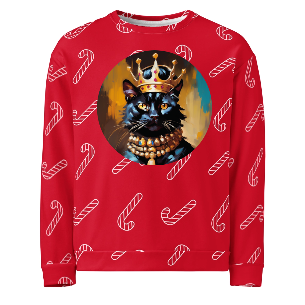 PugMug Custom Black Exotic Cat Ugly Christmas Sweatshirt