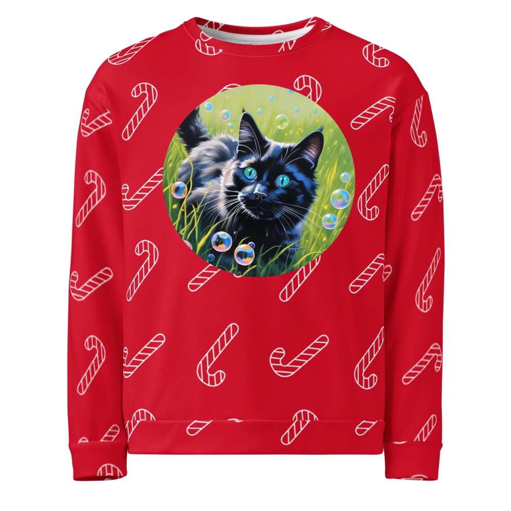 PugMug Custom Black Ragdoll Cat Ugly Christmas Sweatshirt