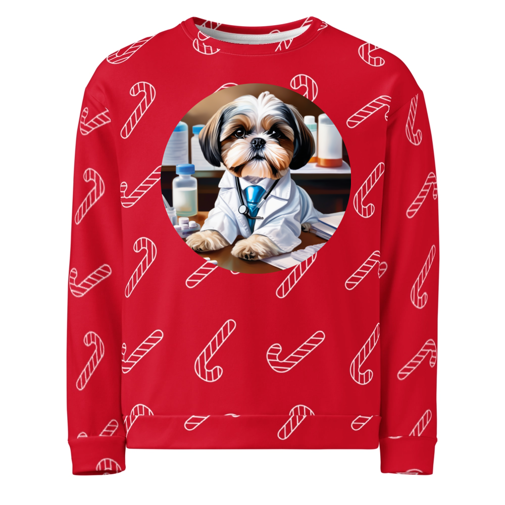 PugMug Custom Shih Tzu Ugly Christmas Sweatshirt