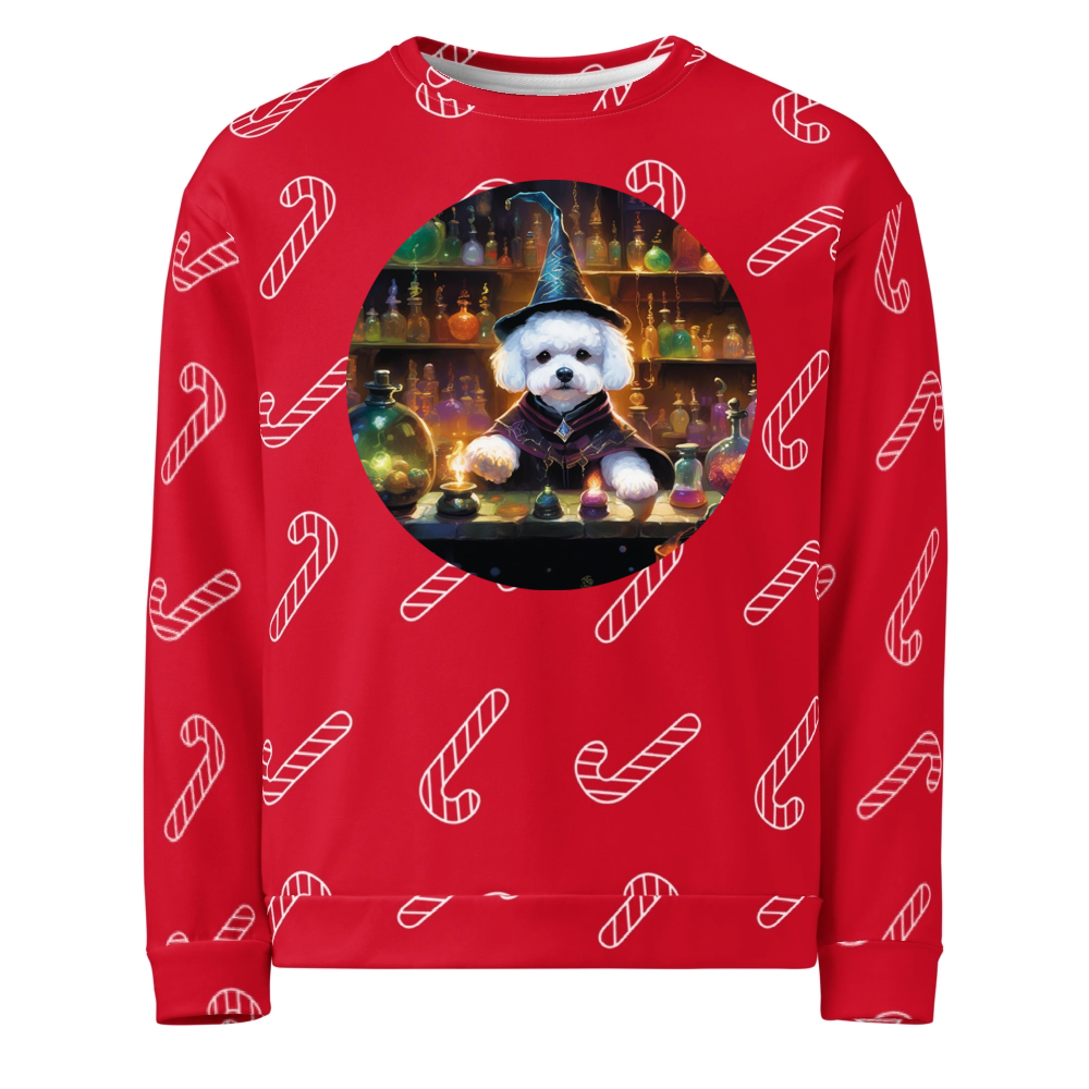 PugMug Custom Bichons Frise Ugly Christmas Sweatshirt