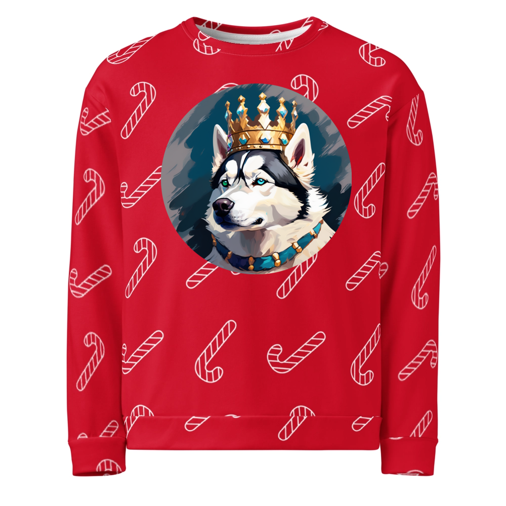 PugMug Custom Siberian Husky Ugly Christmas Sweatshirt