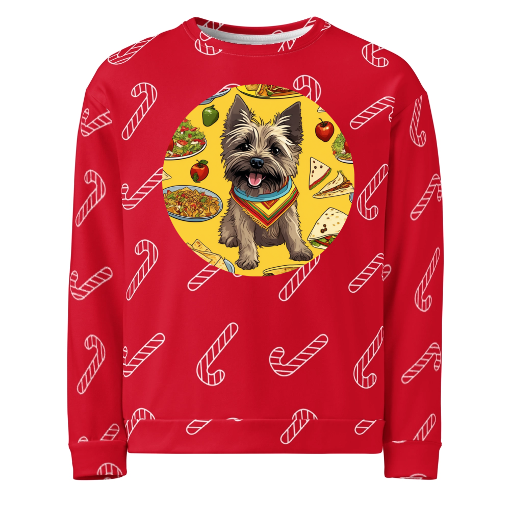 PugMug Custom Cairn Terrier Ugly Christmas Sweatshirt