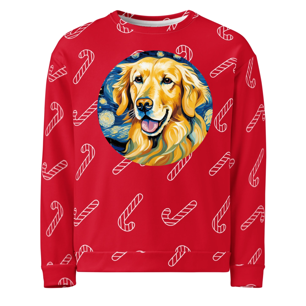 PugMug Custom Golden Retriever Ugly Christmas Sweatshirt