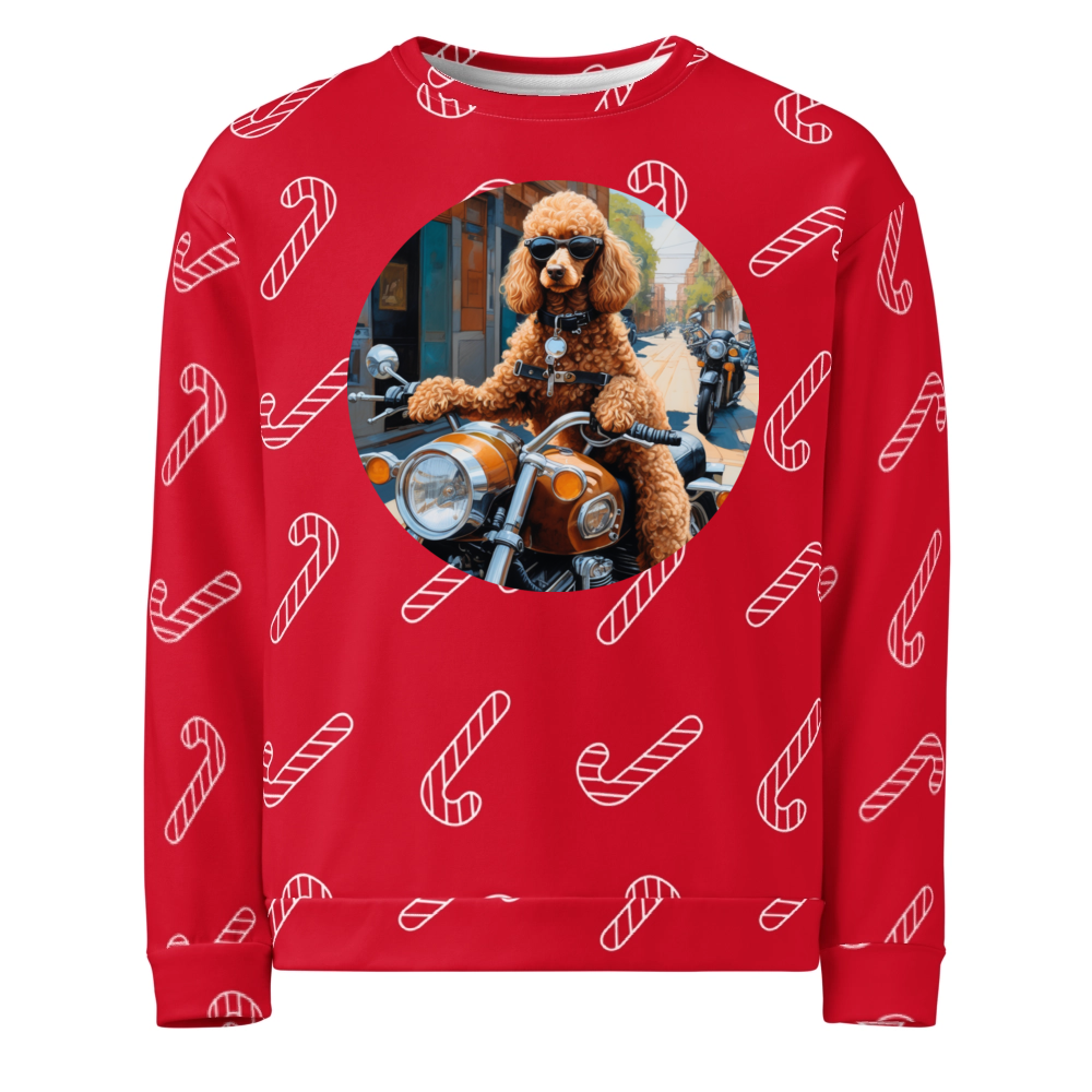 PugMug Custom Tan Poodle Ugly Christmas Sweatshirt