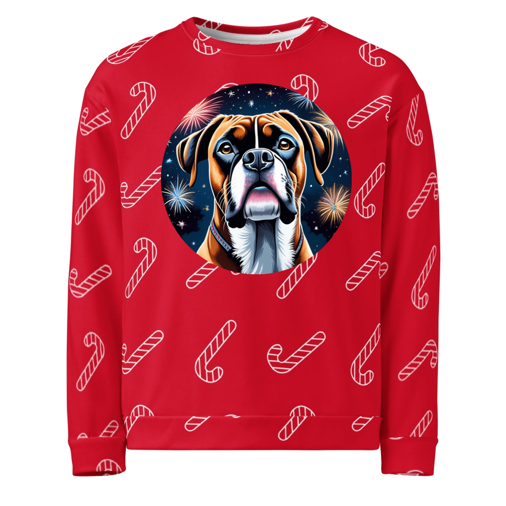 PugMug Custom Boxer Dog Ugly Christmas Sweatshirt