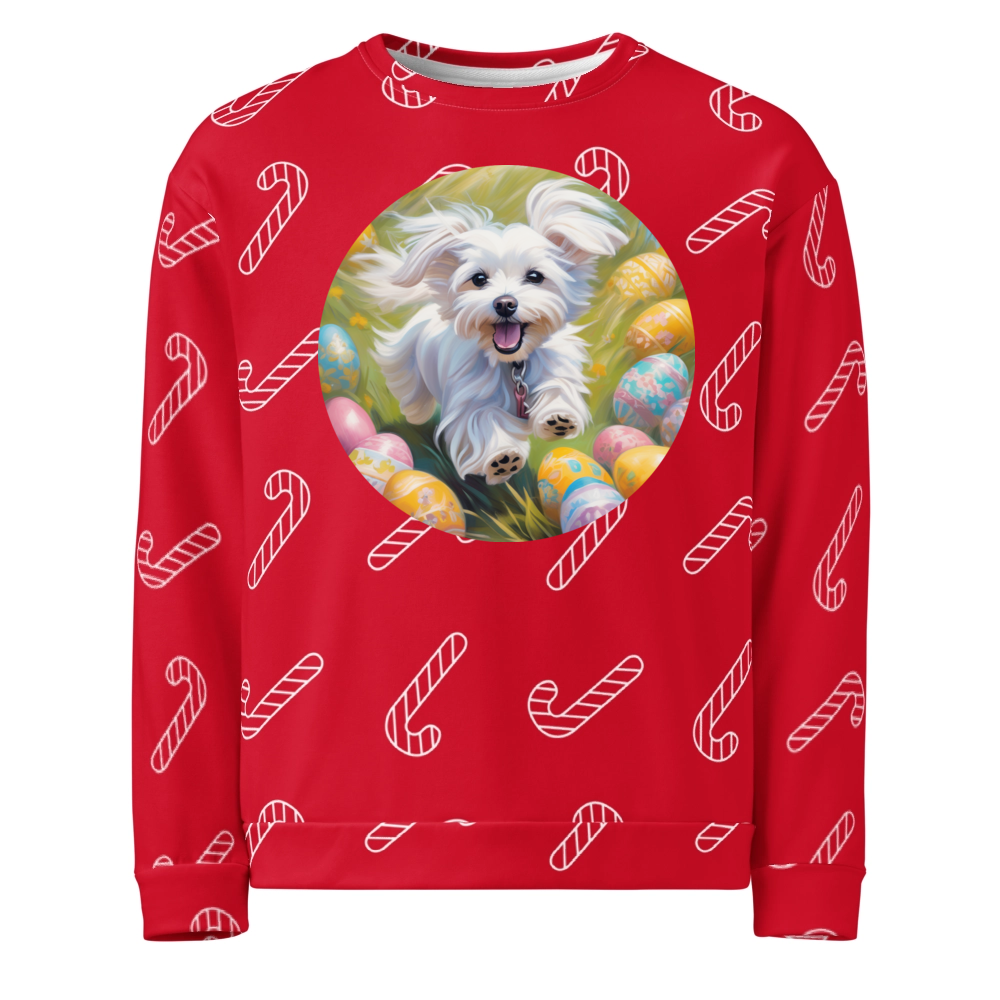 PugMug Custom Maltese Dog Ugly Christmas Sweatshirt