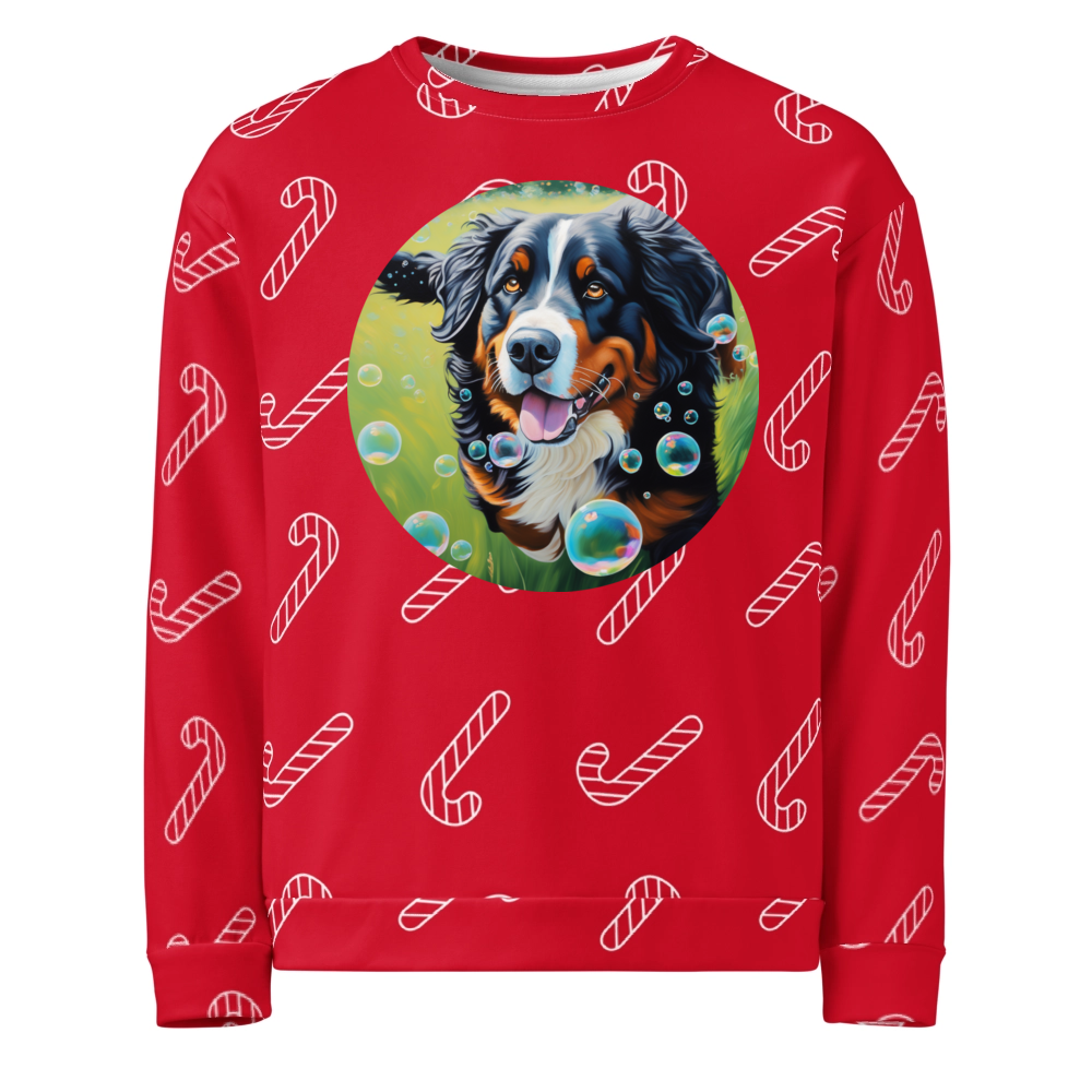 PugMug Custom Bernese Mountain Dog Ugly Christmas Sweatshirt