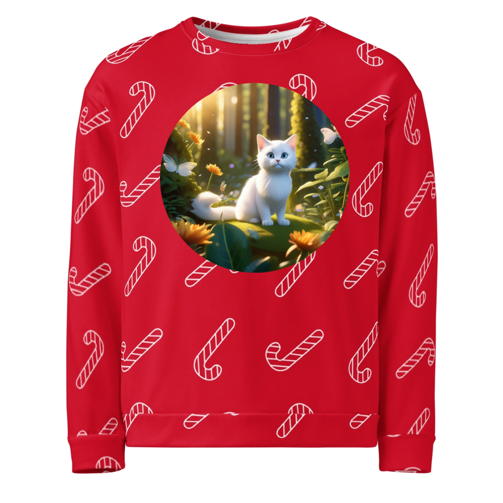 PugMug Custom White Exotic Cat Ugly Christmas Sweatshirt