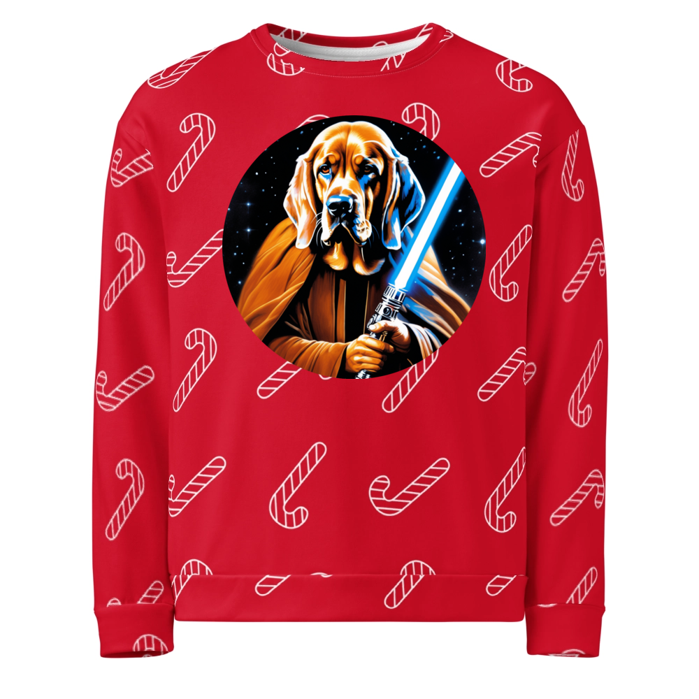 PugMug Custom Bloodhound Ugly Christmas Sweatshirt