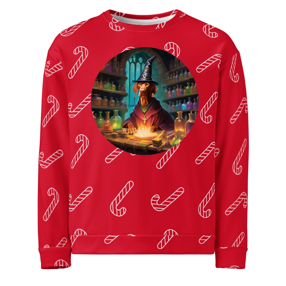 PugMug Custom Vizsla Ugly Christmas Sweatshirt