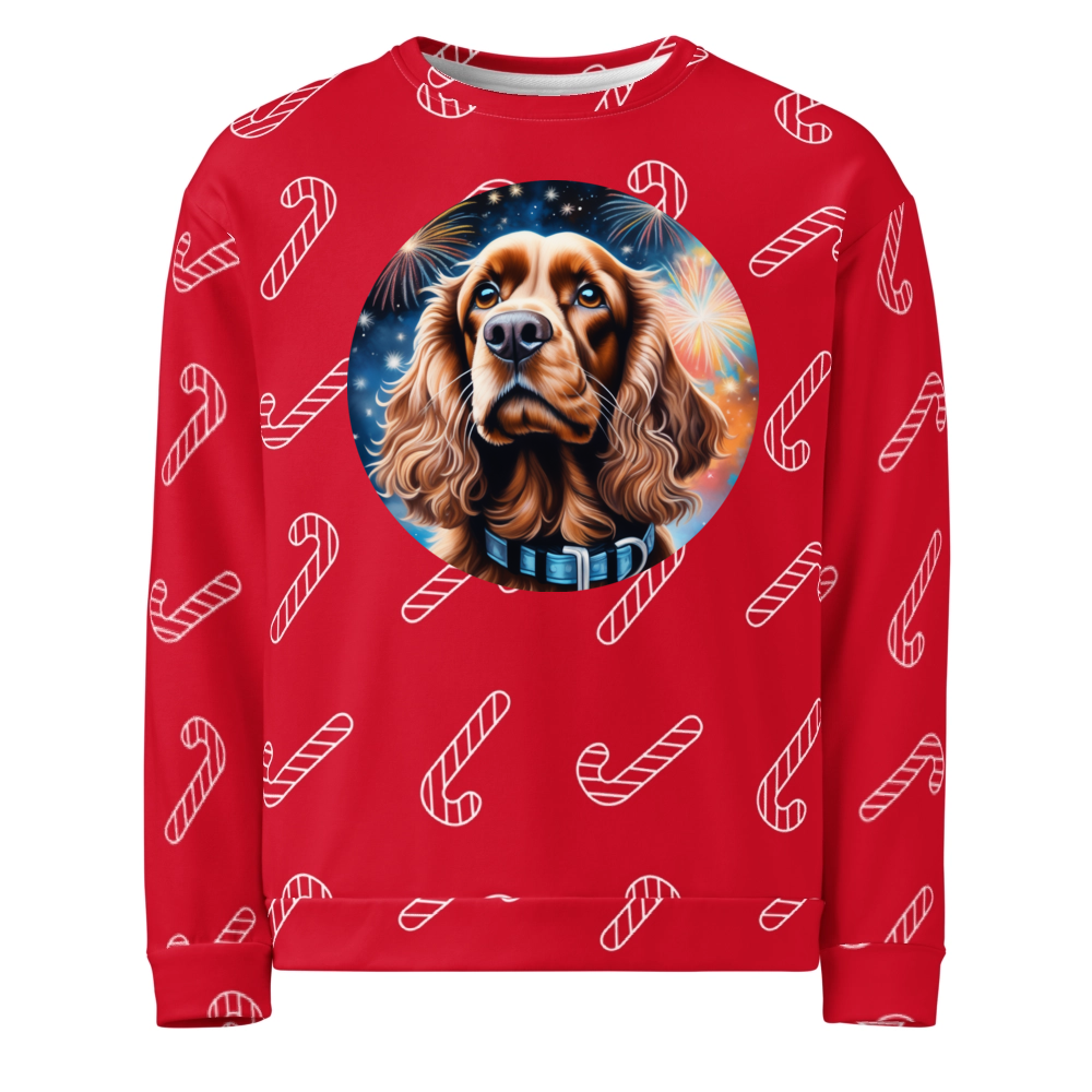 PugMug Custom Cocker Spaniel Ugly Christmas Sweatshirt