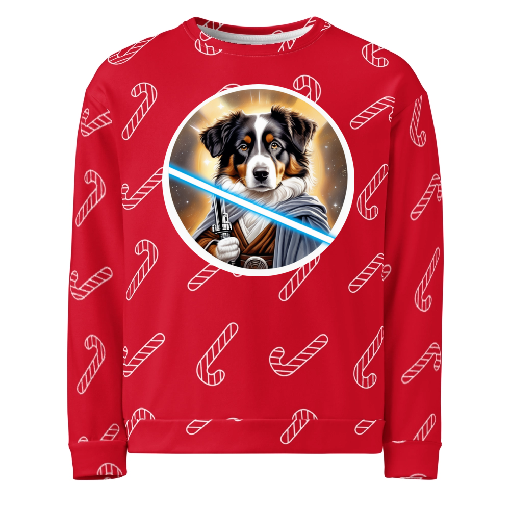 PugMug Custom Miniature American Shepherd Ugly Christmas Sweatshirt