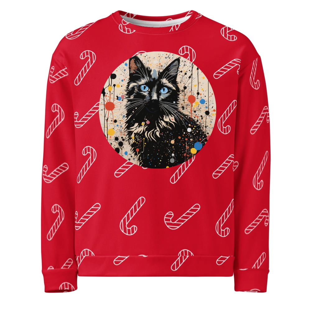 PugMug Custom Black Ragdoll Cat Ugly Christmas Sweatshirt