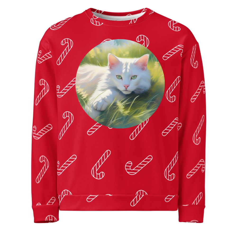 PugMug Custom White Exotic Cat Ugly Christmas Sweatshirt