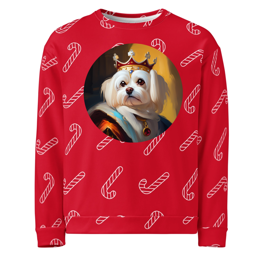 PugMug Custom Maltese Dog Ugly Christmas Sweatshirt