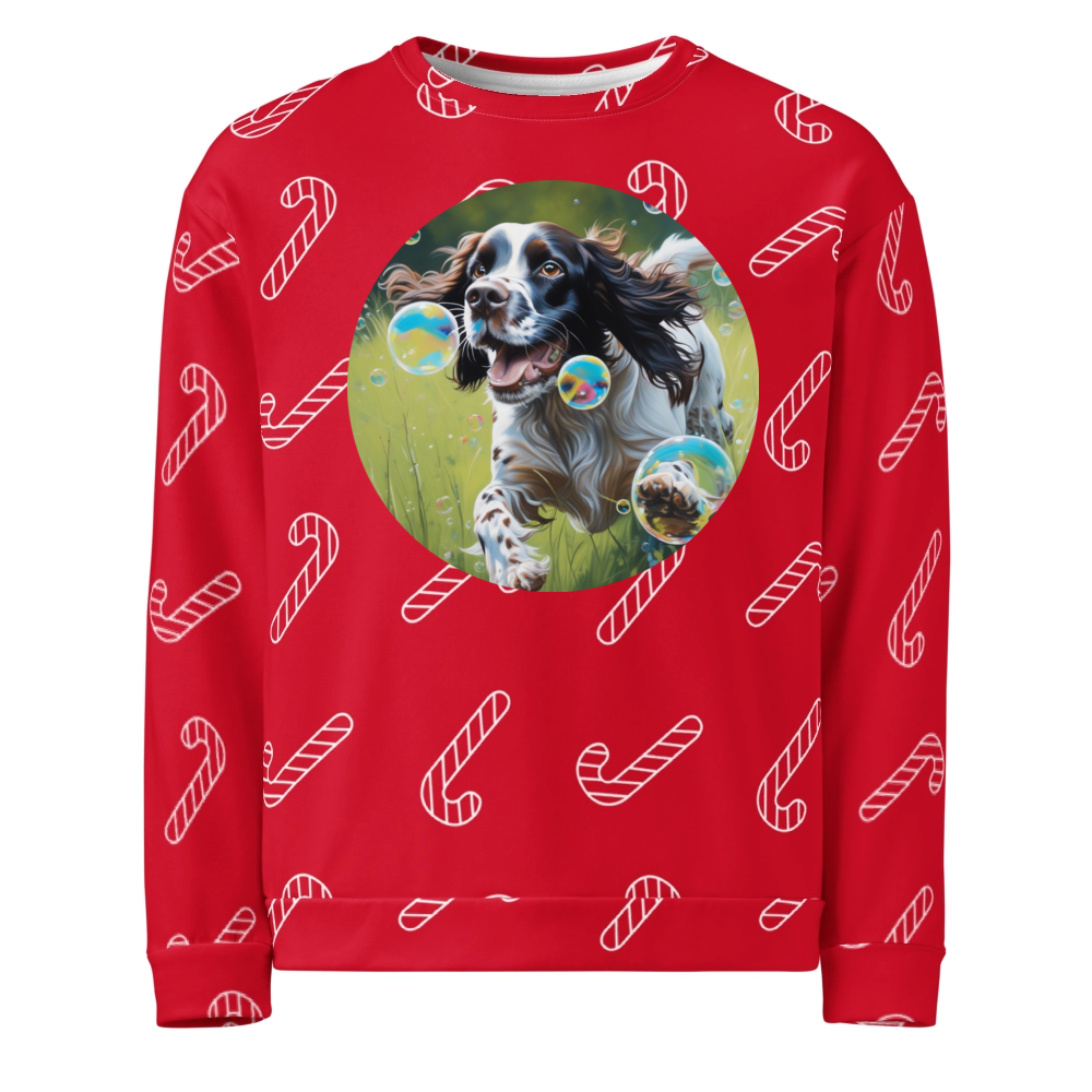 PugMug Custom English Springer Spaniel Ugly Christmas Sweatshirt