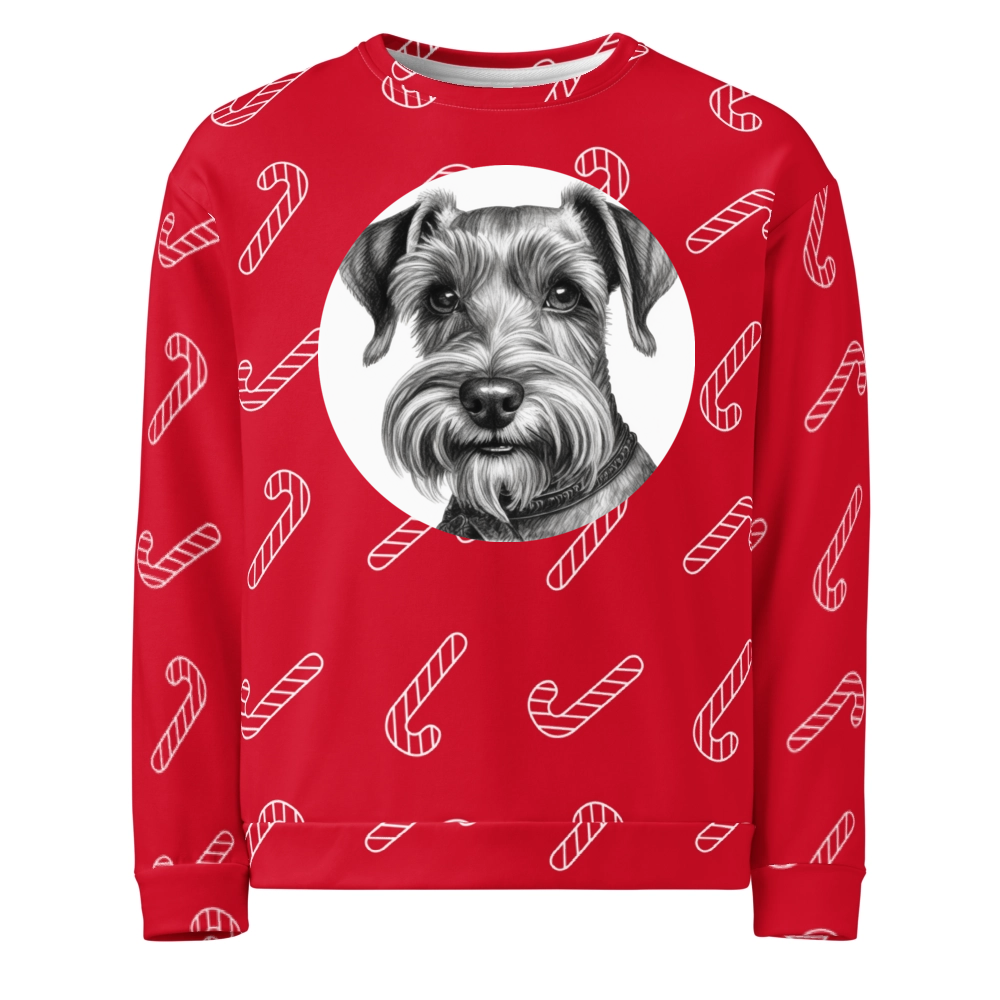 PugMug Custom Miniature Schnauzer Ugly Christmas Sweatshirt