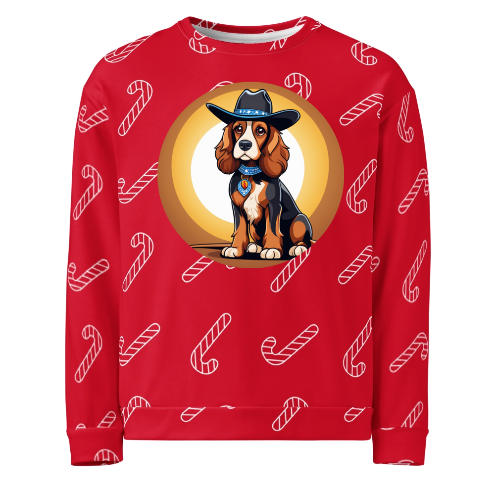 PugMug Custom English Cocker Spaniel Ugly Christmas Sweatshirt