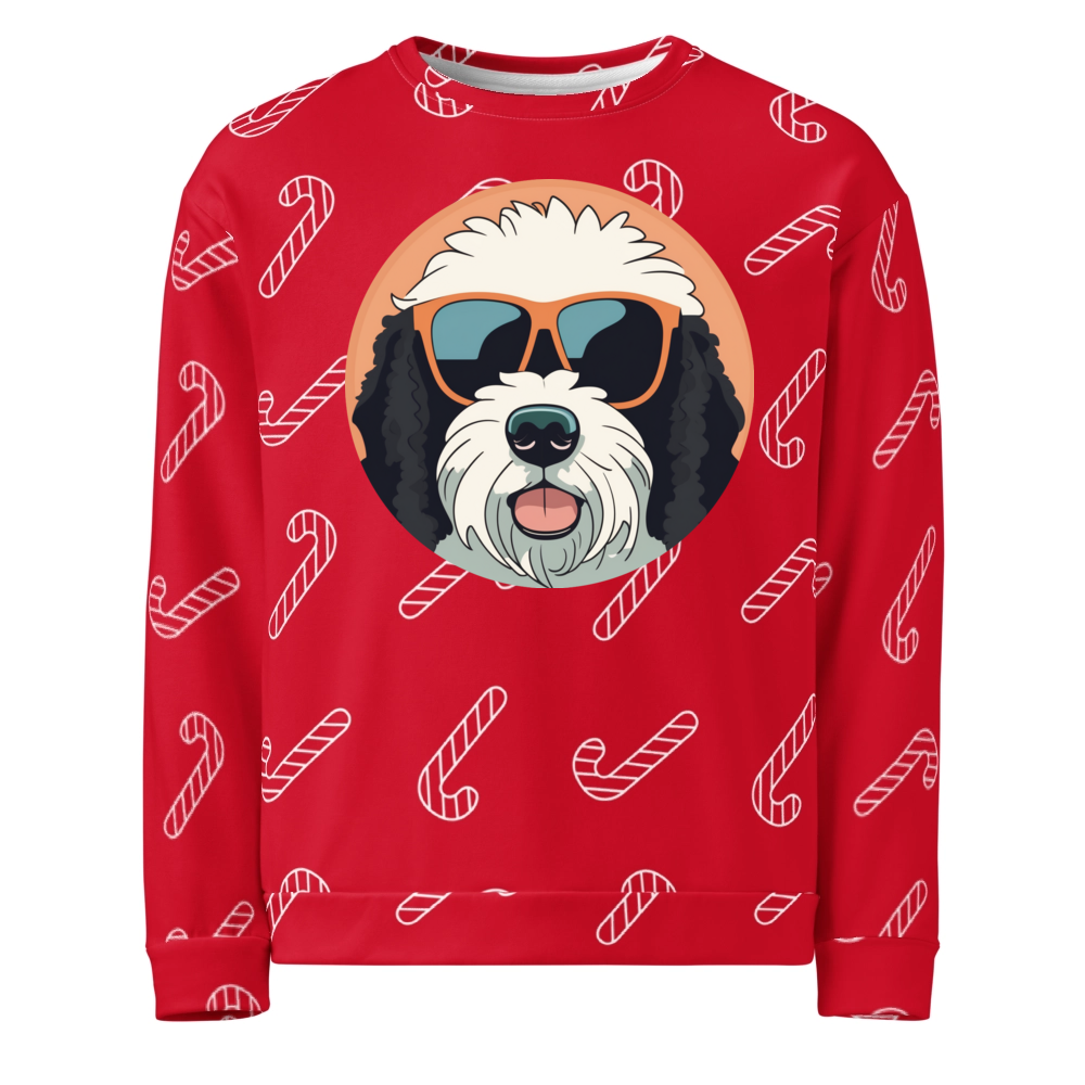 PugMug Custom Portuguese Water Dog Ugly Christmas Sweatshirt