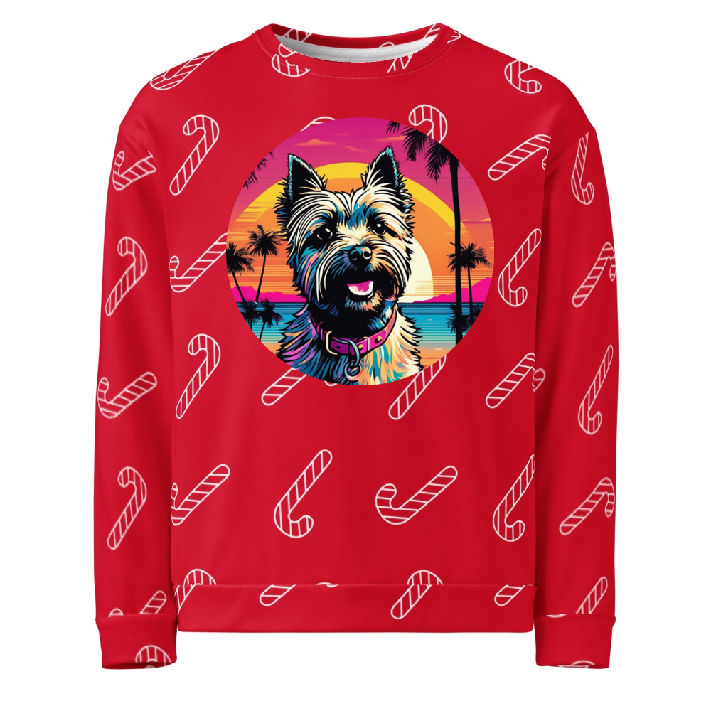 PugMug Custom Cairn Terrier Ugly Christmas Sweatshirt