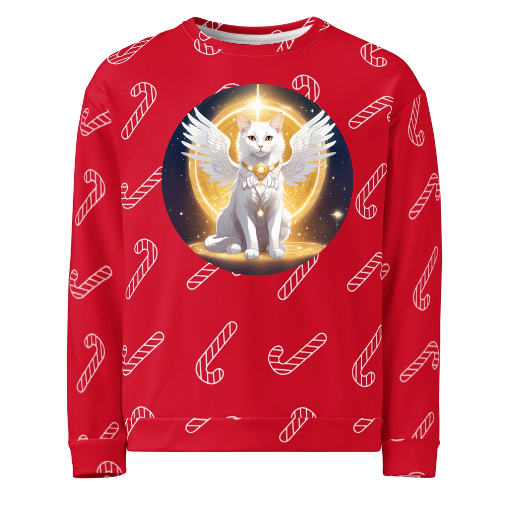 PugMug Custom White Companion Cat Ugly Christmas Sweatshirt