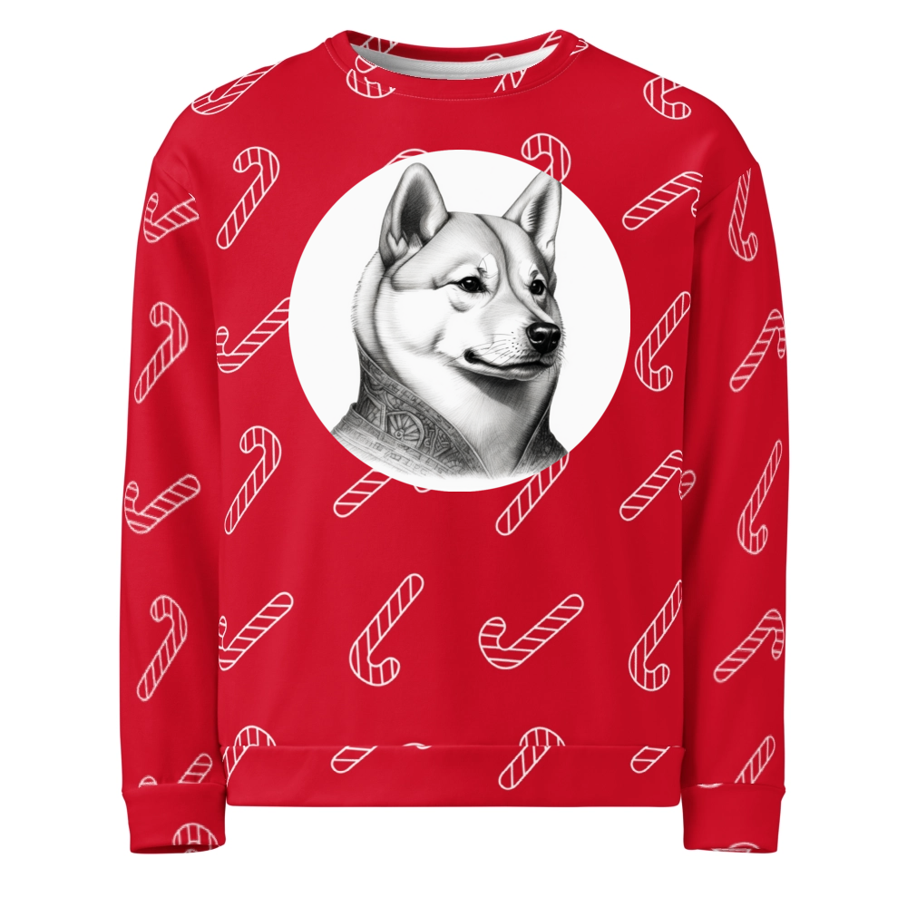 PugMug Custom Shiba Inu Ugly Christmas Sweatshirt