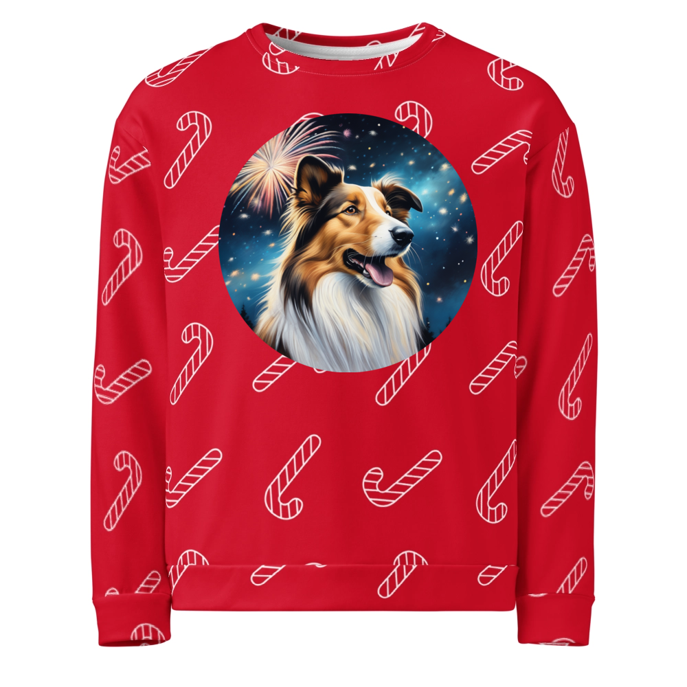 PugMug Custom Collie Ugly Christmas Sweatshirt