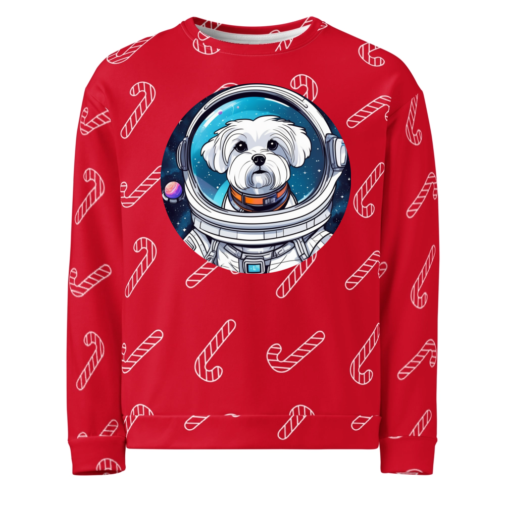 PugMug Custom Maltese Dog Ugly Christmas Sweatshirt