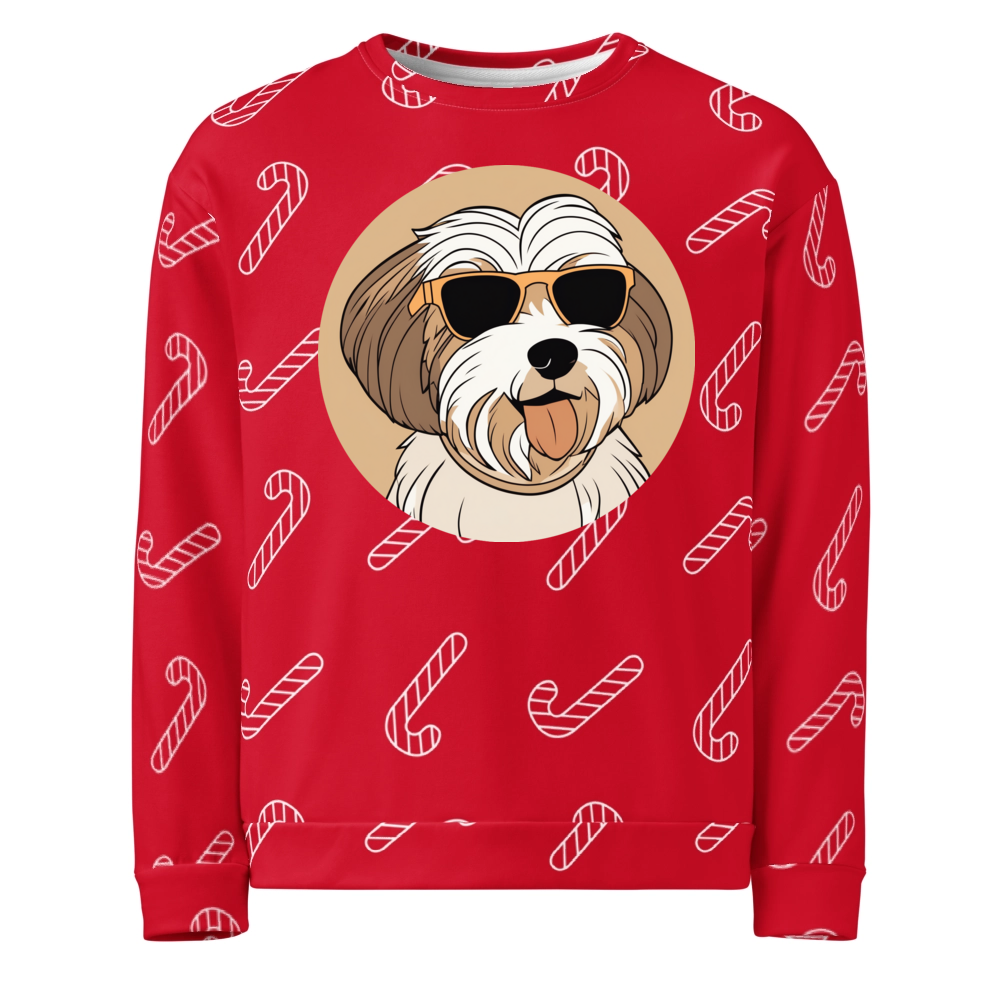 PugMug Custom Tan Havanese Dog Ugly Christmas Sweatshirt