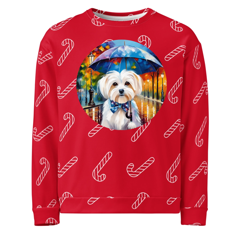 PugMug Custom Maltese Dog Ugly Christmas Sweatshirt