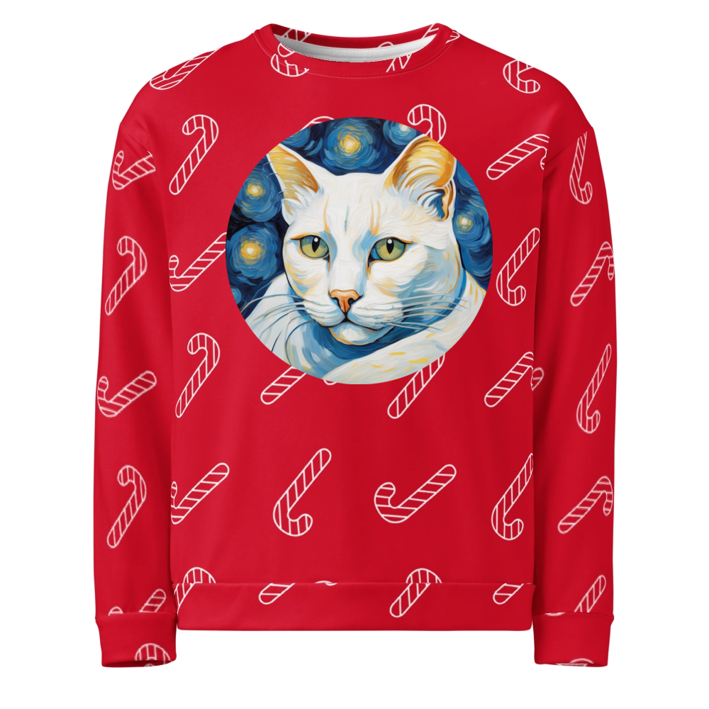 PugMug Custom White Exotic Cat Ugly Christmas Sweatshirt