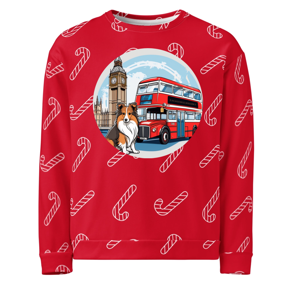 PugMug Custom Shetland Sheepdog Ugly Christmas Sweatshirt