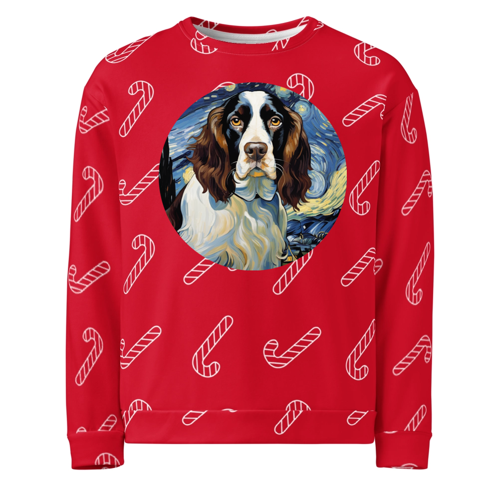PugMug Custom English Springer Spaniel Ugly Christmas Sweatshirt