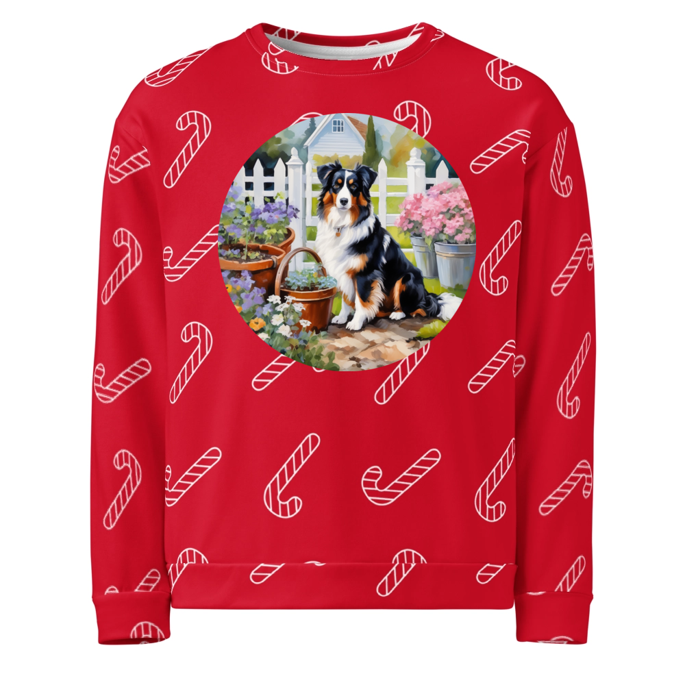 PugMug Custom Miniature American Shepherd Ugly Christmas Sweatshirt