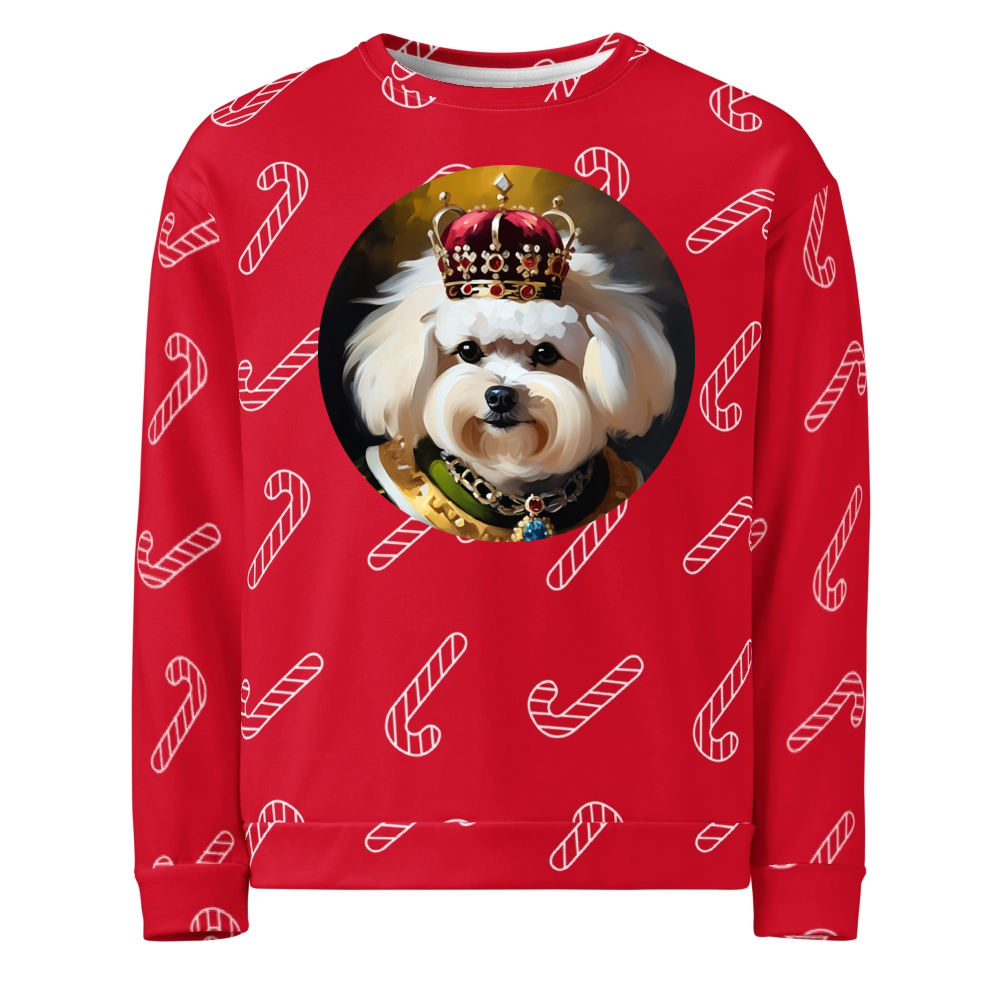 PugMug Custom Bichons Frise Ugly Christmas Sweatshirt
